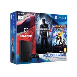 Consola PS4 S1TB+Unch. 4+Ratchet Clank+Driveclub