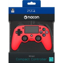 Mando con Cable Nacon Oficial Rojo - PS4