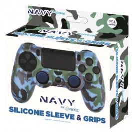 Pack Funda Silicona + Grips Navy FR-Tec - Ps4