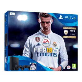 Consola PS4 Slim 1TB + 2 DualShock + FIFA 18