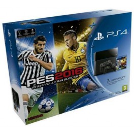 Consola PS4 500GB + PES 2016 + 2 Dual Shock 4