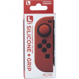 Funda Silicona + Grip Joy-Con Izquierdo Rojo - Swi