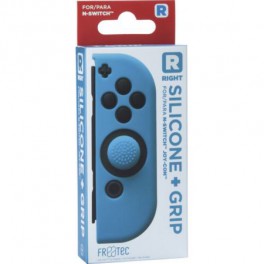 Funda Silicona + Grip Joy-Con Derecho Azul - Switc