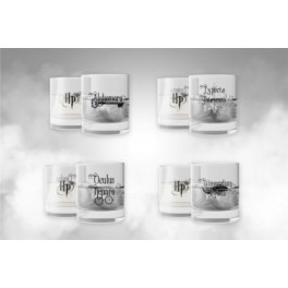 Set 4 Vasos Cristal Harry Potter Hechizos