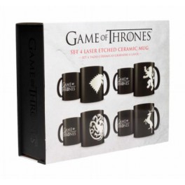 Set 4 Tazas Juego de Tronos Emblemas