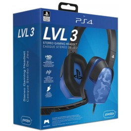 Auricular Gaming Headset LVL3 Camo Azul - PS4