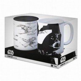 Set 2 Tazas Star Wars X-Wing + Darth Vader