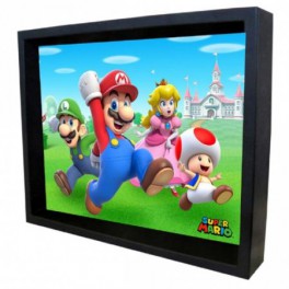 Cuadro 3D Super Mario Group Run