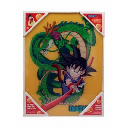 Poster Vidrio Dragon Ball Goku y Shenron 30x40