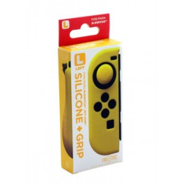 Funda Silicona + Grip Joy-Con Izquierdo Amarillo