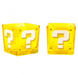 Set 2 Vasos cuadrados Super Mario Question Block