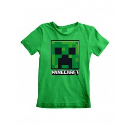 Camiseta Infantil Minecraft Creeper Face - T5-6