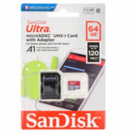 Memoria Micro SDXC SanDisk UHS-I 64GB 120 MB/s