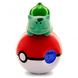 Reloj Despertador con Lámpara LED Bulbasaur