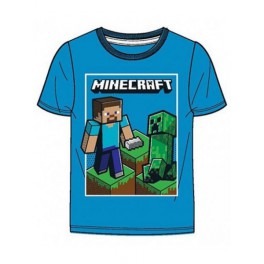 Camiseta Infantil Minecraft Azul - T8