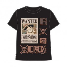 Camiseta One Piece Wanted Luffy - M