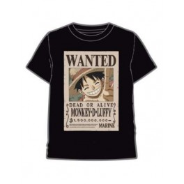 Camiseta One Piece Wanted Luffy - XL