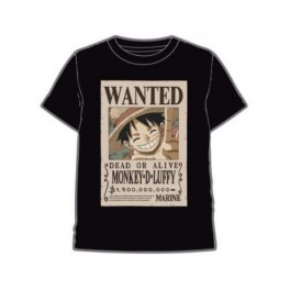 Camiseta One Piece Wanted Luffy - XXL