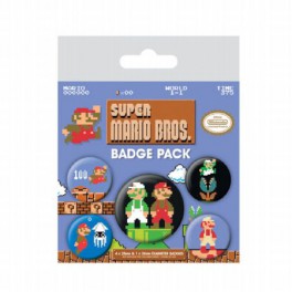 Set de chapas Super Mario Bros. Retro