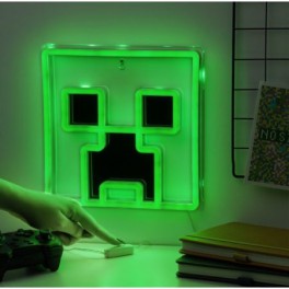 Lámpara LED Neon de Pared Minecraft Creeper