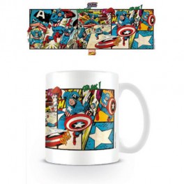 Taza Marvel Capitan America Viñetas